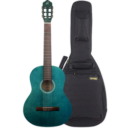 Zestaw gitara klasyczna 4/4 Ortega RST5MOC niebieska z pokrowcem