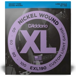D'Addario EXL190 struny do gitary basowej Custom Light / Long Scale Set 40-100