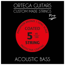 Struny do basu akustycznego 5-strunowego 45-130 Ortega ABP-5