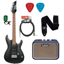 Zestaw gitara elektryczna Ibanez GSA60-BKN z combo Laney MINI-LION 3W i akcesoriami