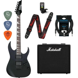 Zestaw gitara elektryczna Ibanez GRG121DX-BKF z combo Marshall CODE 25 + akcesoria