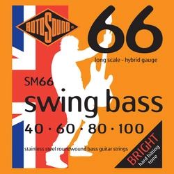 Struny do gitary basowej 40-100 Swing Bass ROTOSOUND SM66 hybrid