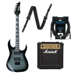 Zestaw gitara elektryczna Ibanez GRG121DX-MGS GRG superstrat z combo Marshall MG10G Gold