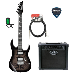 Zestaw gitarowy Ibanez GRG220PA1-BKB gitara elektryczna Superstrat z combo Peavey SOLO i akcesoriami 