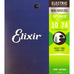 Elixir 19062 Optiweb Light 10-74 struny do gitary elektrycznej 8-strunowej