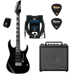 Zestaw gitarowy Ibanez GRG170DX-BKN gitara elektryczna superstrat z combo Ibanez IBZ10GV2 i akcesoriami Ibanez 