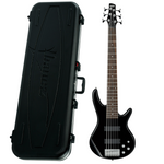 Zestaw gitara basowa 6-strunowa Ibanez GSR206-BK z dedykowanym futerałem Ibanez MB300C