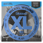 D'Addario EJ21 struny do gitary elektrycznej XL Nickel Wound Jazz Light Set 12-52