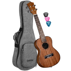 Ukulele koncertowe z mahoniu Cascha premium zestaw