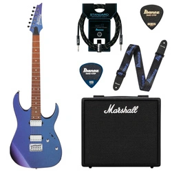 Zestaw gitara elektryczna Ibanez GRG121SP-BMC z combo Marshall CODE 25W + akcesoria