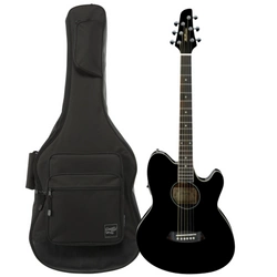 Zestaw gitara elektroakustyczna Ibanez TCY10E-BK z dedykowanym pokrowcem Ibanez ICB540-BK