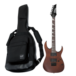 Zestaw gitara elektryczna Ibanez GRG121DX-WNF GIO Walnut Flat z dedykowanym pokrowcem Ibanez IGB540-BK