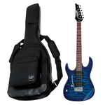 Zestaw gitara elektryczna leworęczna Ibanez GRX70QAL-TBB z dedykowanym pokrowcem Ibanez IGB540-BK
