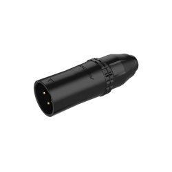 Wtyk XLR męski 3-pin wodoodporny IP67 Roxtone RX3MWP-BG
