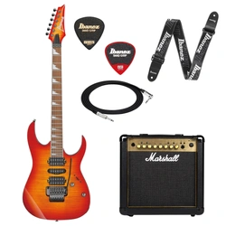 Zestaw gitara elektryczna Ibanez RG470DXFM-CS z combo Marshall MG15GFX Gold + akcesoria