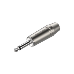 Wtyk Jack 6.3 mm mono niklowany bez sprężyny Roxtone RJ2PX-NN