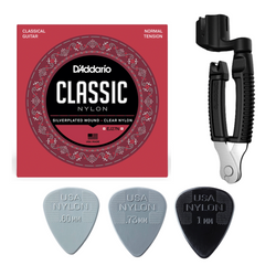 Zestaw D'Addario EJ27N struny do gitary klasycznej NORMAL TENSION z korbką i kostkami