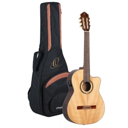 Gitara elektroklasyczna Ortega RCE158MN Natural 4/4 z pokrowcem