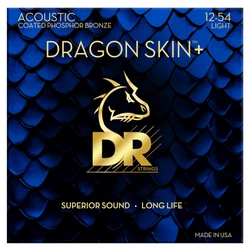 Struny do gitary akustycznej DR DAP 12-54 Dragon Skin+ Phosphor Bronze
