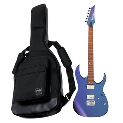 Zestaw gitara elektryczna Ibanez GRG121SP-BMC Blue Metal Chameleon z dedykowanym pokrowcem Ibanez IGB540-BK