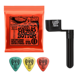 Zestaw Ernie Ball 2215 NC Hybrid Slinky struny do gitary elektrycznej 10-52 z kostkami i korbką