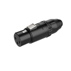 Wtyk XLR żeński 3-pin wodoodporny IP67 Roxtone RX3FWP-BG
