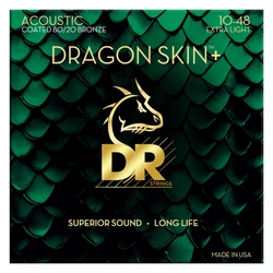 Struny do gitary akustycznej DR DA8 10-48 Dragon Skin+ 80/20 Bronze