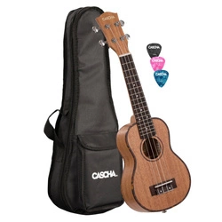 Ukulele Sopranowe z mahoniu Cascha Premium zestaw