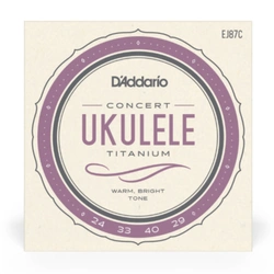 Struny do ukulele koncertowego D'Addario EJ87C Titanium