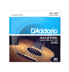 D'Addario EJ40 Silk & Steel 11-47 struny do gitary akustycznej