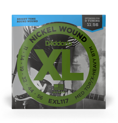 Struny do gitary elektrycznej D'Addario EXL117 XL Nickel Wound Regular 11-56 D Tuning