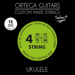 Struny do ukulele tenorowego Ortega UKSBK-TE 26-38 czarne