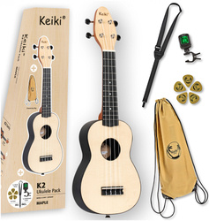 Zestaw ukulele sopranowe Ortega K2-Map Keiki ABS Maple Natural z akcesoriami