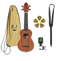 Zestaw ukulele sopranowe dla leworęcznych Ortega K2-MAH Keiki ABS Mahogany z akcesoriami
