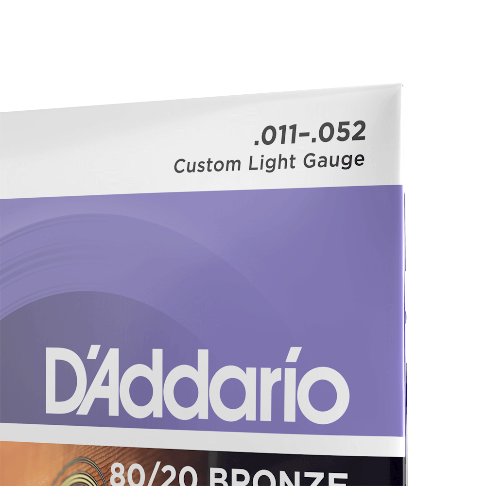 D'Addario EJ13 struny do gitary akustycznej Custom Light Set 11-52