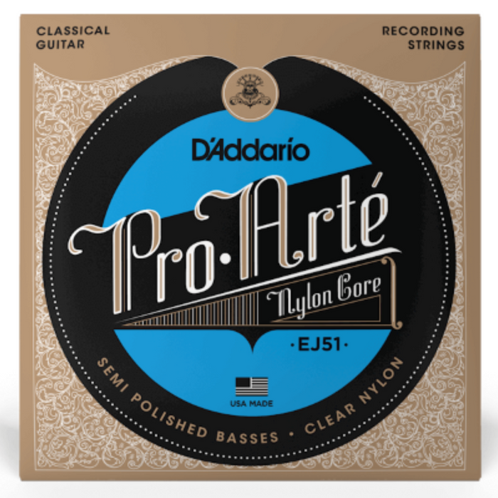 D'addario EJ51 Struny do gitary klasycznej 28,5-42 z polerowanymi basami