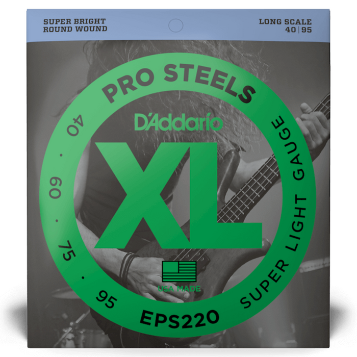 D'addario EPS220 pro steels struny do gitary basowej super light 40-95 long