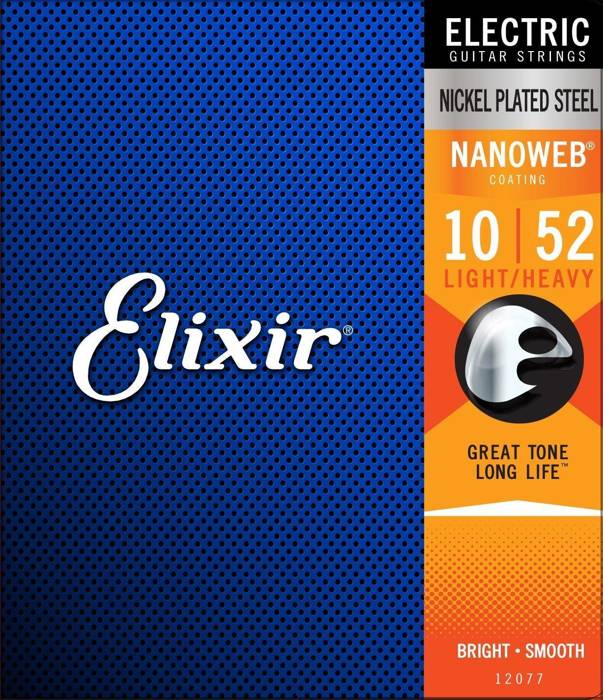 Elixir 12077 Light-Heavy (10-52) NW struny do gitary elektrycznej