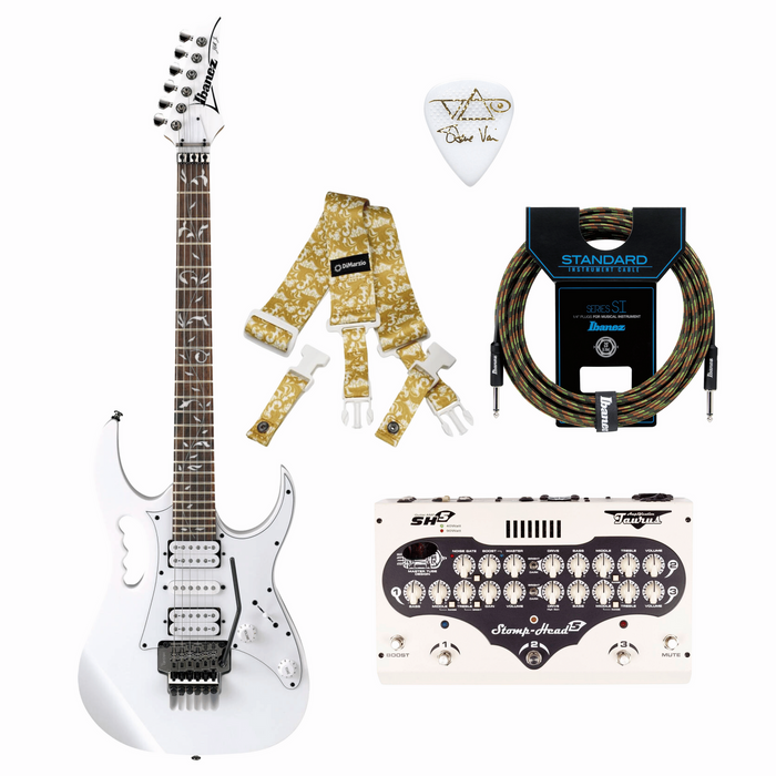 Gitara Ibanez Steve Vai Signature biała + wzmacniacz 90W Taurus Amp + akcesoria