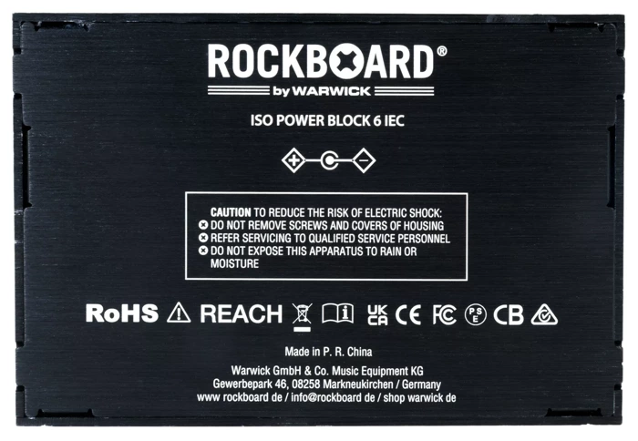 Izolowany zasilacz do efektów 9V, 12V, 15V, 18V RockBoard ISO Power Block V6 IEC