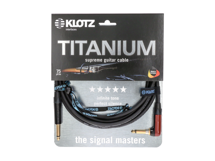 KLOTZ TITANIUM TIR0600 PSP - Kabel Instrumentalny 6m jack kątowy