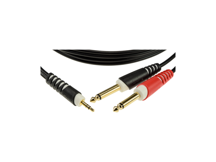 Kabel audio Klotz AY5-0100 mini Jack TRS/2Jack TS 1m