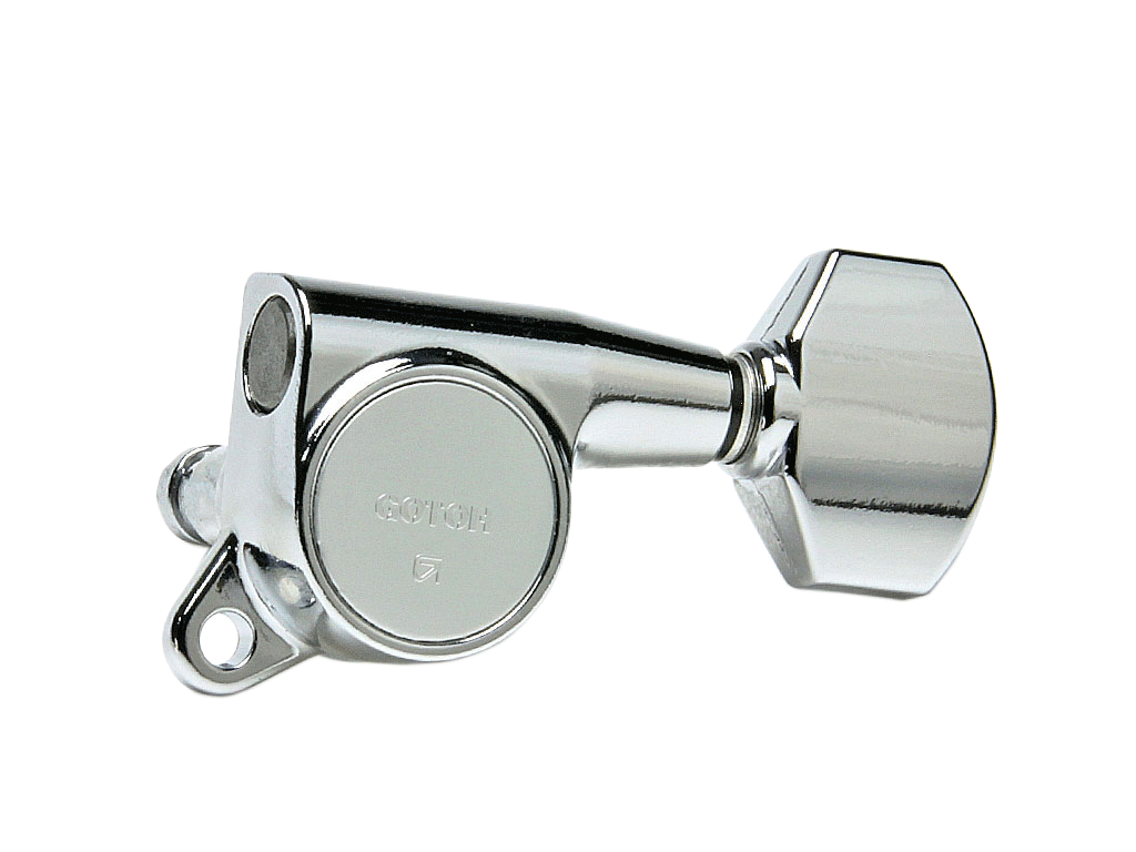 Klucze do gitary GOTOH SG381-07 L6 Chrome sześć lewych kluczy bez blokady Standard