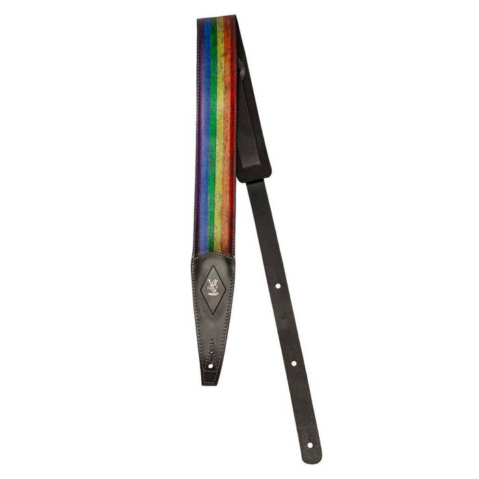 Pas do gitary Minotaur Straps Rainbow Pride 562426 skórzany tęcza pas gitarowy