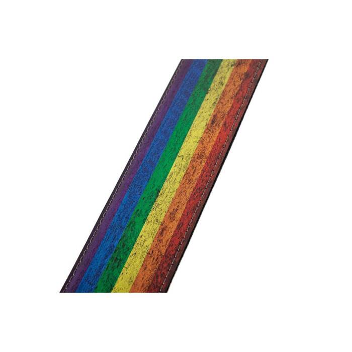 Pas do gitary Minotaur Straps Rainbow Pride 562426 skórzany tęcza pas gitarowy