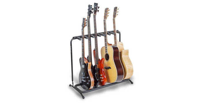 RockStand - stojak na wiele gitar - dla 3 gitar elektrycznych + 2 klasycznych lub akustycznych / basowych
