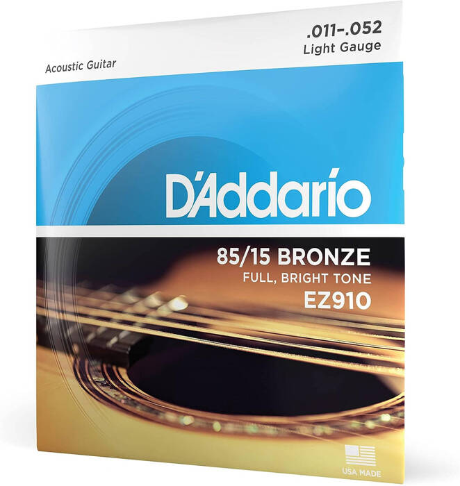 Struny do gitary akustycznej D'Addario EZ910 85/15 Bronze Light 11-52