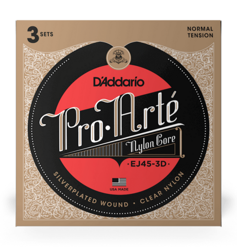 Struny do gitary klasycznej D'Addario EJ45-3D Normal Tension 3PACK 28-43