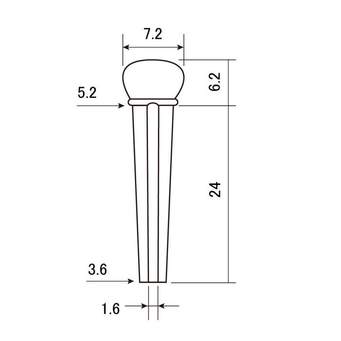 Zestaw kołków do mostka gitary akustycznej HOSCO F-0003 (WH) plastikowe piny