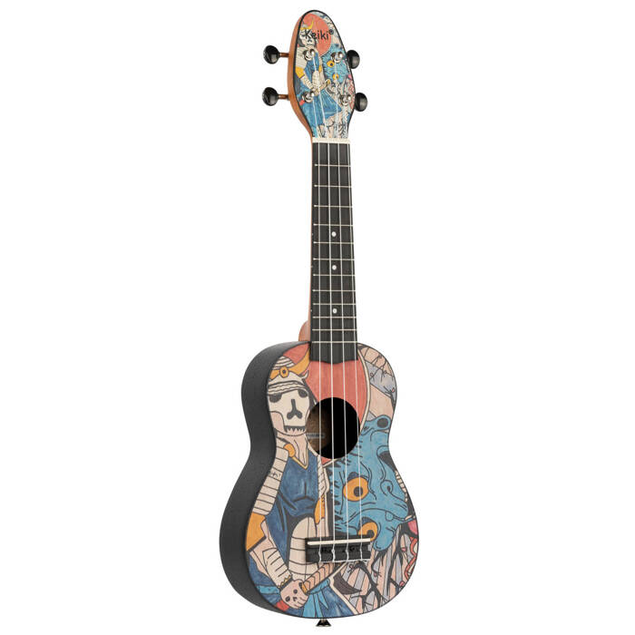 Zestaw ukulele sopranowe Ortega K2-SR Keiki ABS Samurai SET z akcesoriami